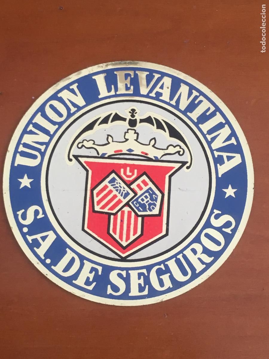 Pegatinas de colecci&oacute;n: union levantina seguros pegatina original antiguo nunca pegado perfecto estado