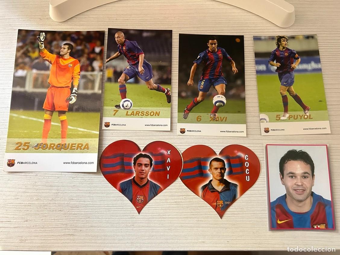 Pegatinas de colecci&oacute;n: Pegatina Adhesivo Sticker Autocollant Barcelona Xavi Cocu Iniesta Puyol y fichas