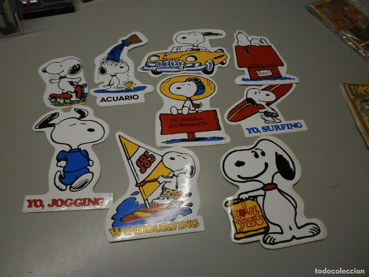 Pegatinas de colecci&oacute;n: lote de pegatinas snoopy a&ntilde;os 80