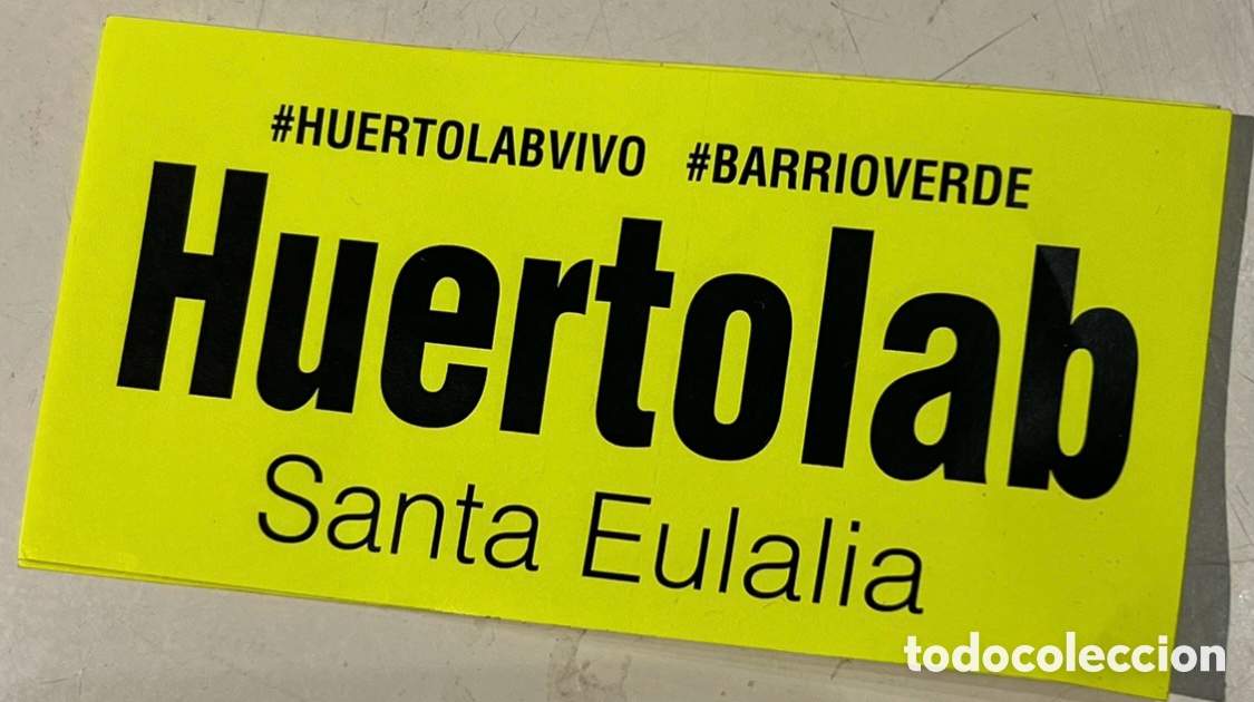 Pegatinas de colecci&oacute;n: Pegatina. HuertoLab. Santa Eulalia. Murcia. 2023.