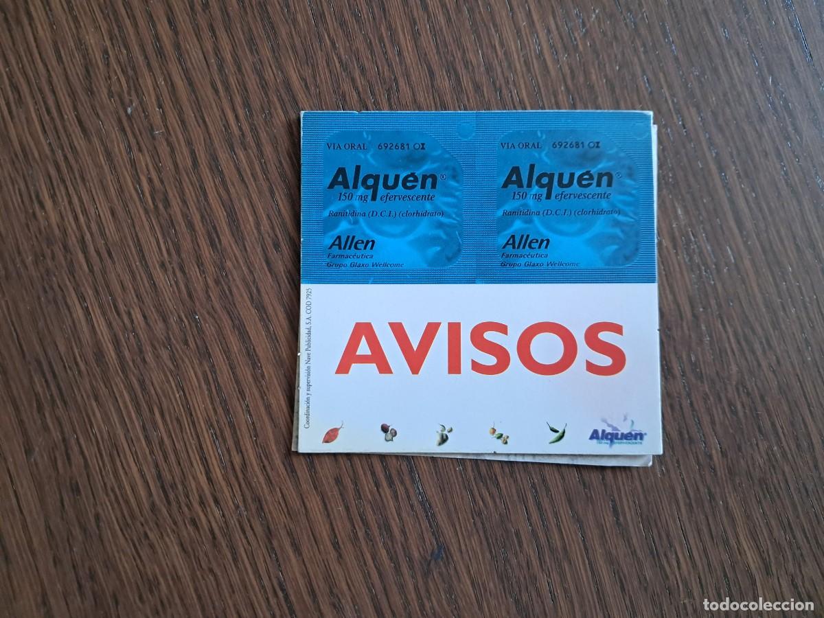 Pegatinas de colecci&oacute;n: pegatina de publicidad, medicamento Alquen. avisos.