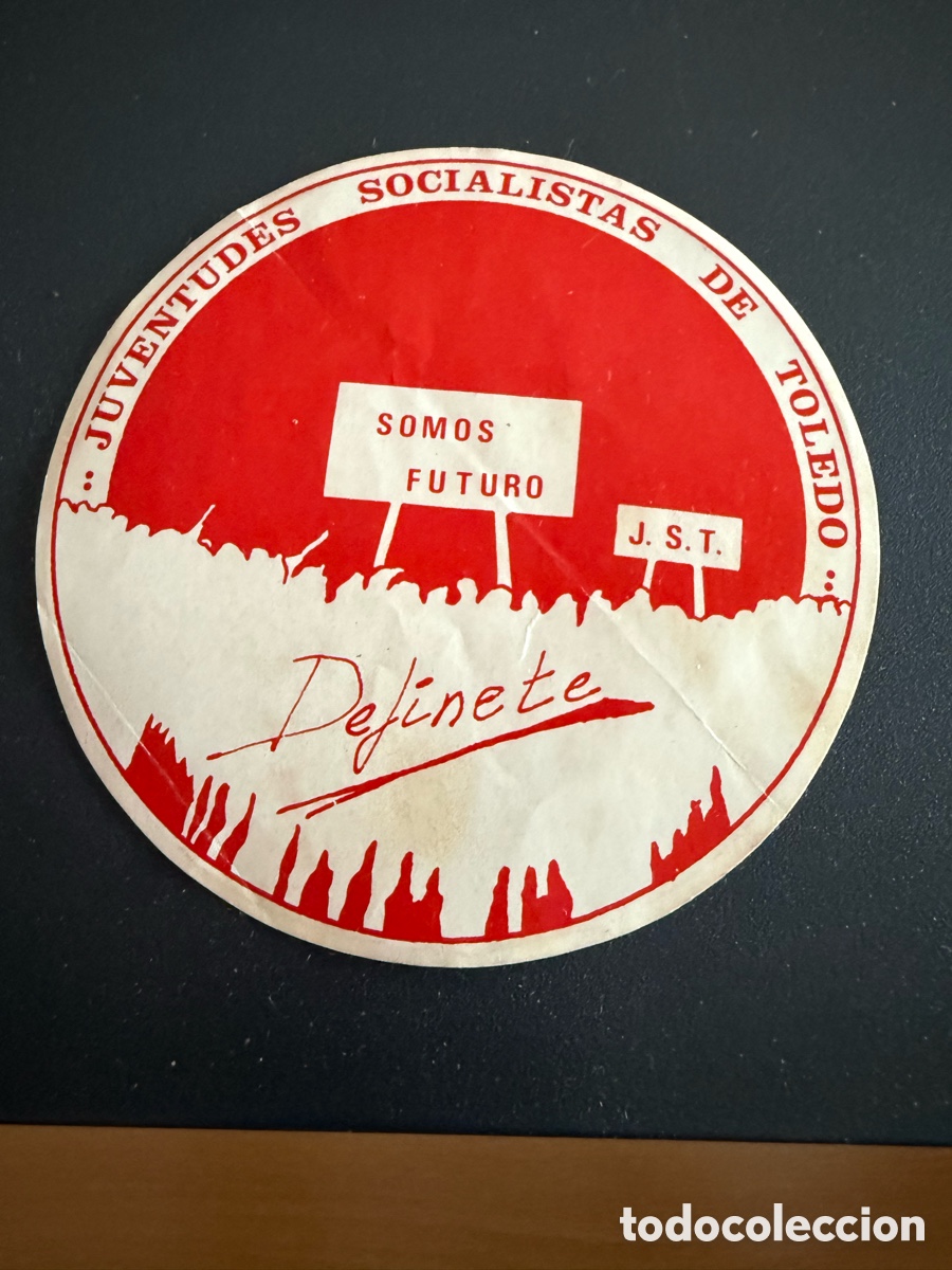 Pegatinas de colecci&oacute;n: Pegatina Pol&iacute;tica. 10 cm. JUVENTUDES SOCIALISTAS DE TOLEDO