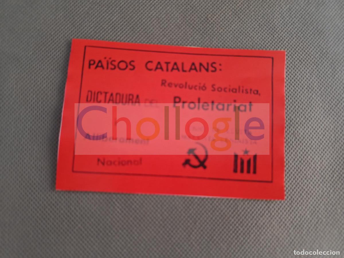 Pegatinas de colecci&oacute;n: PEGATINA UNIO DE LLUITA MARXISTA LENINISTA A&Ntilde;OS 70