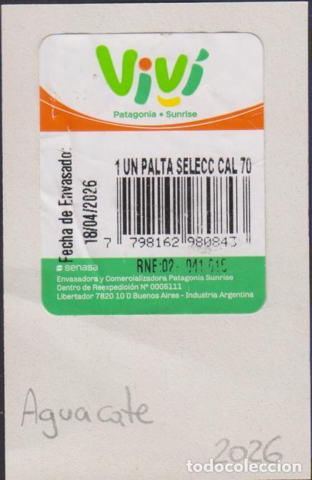 Pegatinas de colecci&oacute;n: pegatina fruta AGUACATE VIVI PALTA adhesivo adhesiu enganxina fruit etiqueta SOY.YO