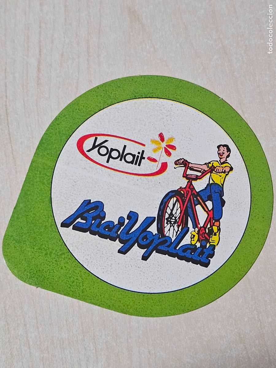 Pegatinas de colecci&oacute;n: ADHESIVO PEGATINA YOPLAIT PROMOCION - BICIYOPLAIT -