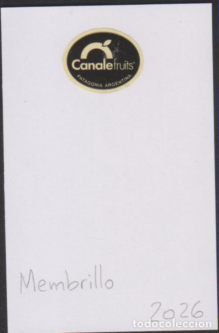 Pegatinas de colecci&oacute;n: pegatina fruta MEMBRILLO CANALE adhesivo adhesiu enganxina fruit etiqueta SOY.YO
