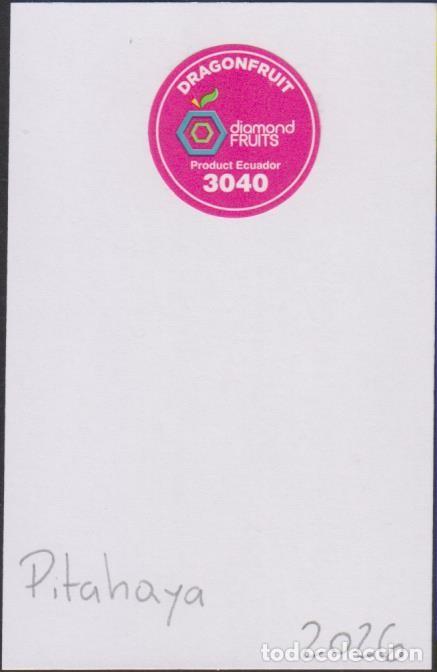 Pegatinas de colecci&oacute;n: pegatina fruta PITAHAYA DIAMOND adhesivo adhesiu enganxina fruit etiqueta SOY.YO