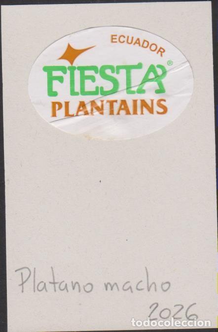 Pegatinas de colecci&oacute;n: pegatina fruta PLATANO MACHO FIESTA PLATANAIS adhesivo adhesiu enganxina fruit etiqueta SOY.YO