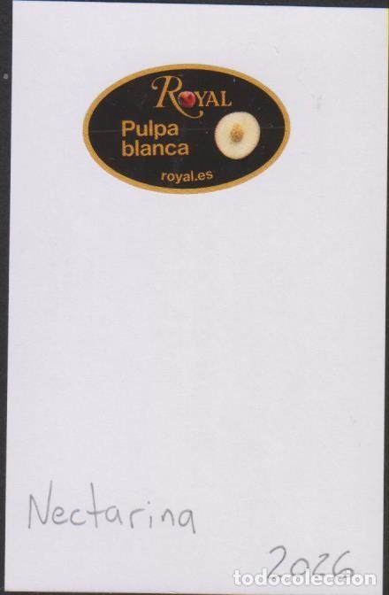 Pegatinas de colecci&oacute;n: pegatina fruta NECTARINA ROYAL PULPA BLANCA adhesivo adhesiu enganxina fruit etiqueta SOY.YO