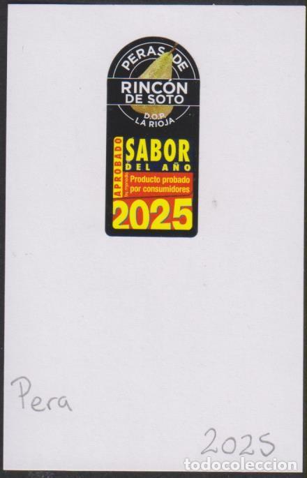 Pegatinas de colecci&oacute;n: pegatina fruta PERA RINCON DE SOTO SABOR 2025 adhesivo adhesiu enganxina fruit etiqueta SOY.YO