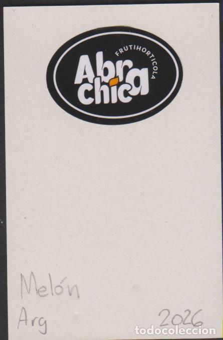 Pegatinas de colecci&oacute;n: pegatina fruta MEL&Oacute;N ABRA CHICA adhesivo adhesiu enganxina fruit etiqueta SOY.YO