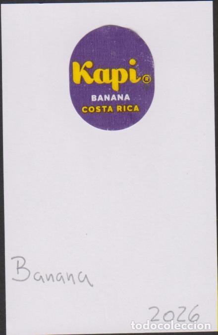 Pegatinas de colecci&oacute;n: pegatina fruta BANANA KAPI COSTA RICA adhesivo adhesiu enganxina fruit etiqueta SOY.YO