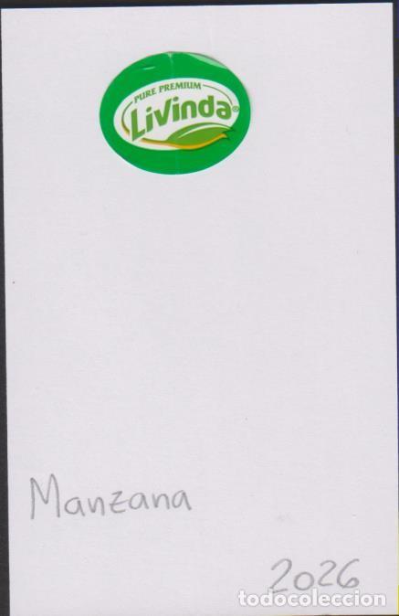 Pegatinas de colecci&oacute;n: pegatina fruta MANZANA LIVINDA adhesivo adhesiu enganxina fruit etiqueta SOY.YO