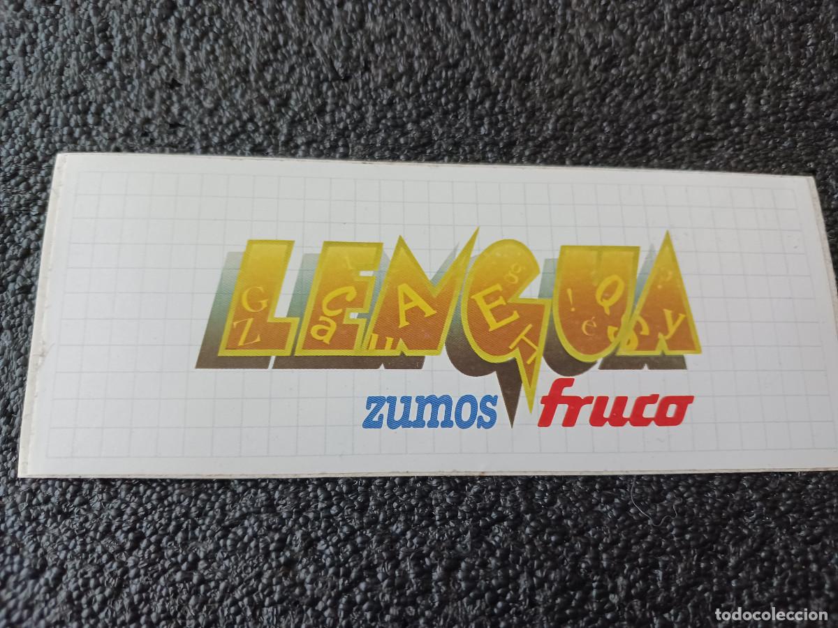 Pegatinas de colecci&oacute;n: pegatina zumos fruco, para pegar en libros de colegio, lengua