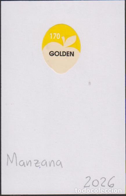 Pegatinas de colecci&oacute;n: pegatina fruta MANZANA GOLDEN 170 adhesivo adhesiu enganxina fruit etiqueta SOY.YO