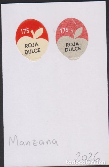 Pegatinas de colecci&oacute;n: pegatina fruta MANZANA ROJA DULCE 175 adhesivo adhesiu enganxina fruit etiqueta SOY.YO