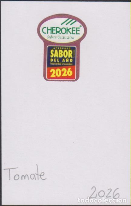 Pegatinas de colecci&oacute;n: pegatina fruta TOMATE CHEROKEE SABOR 2026 adhesivo adhesiu enganxina fruit etiqueta SOY.YO