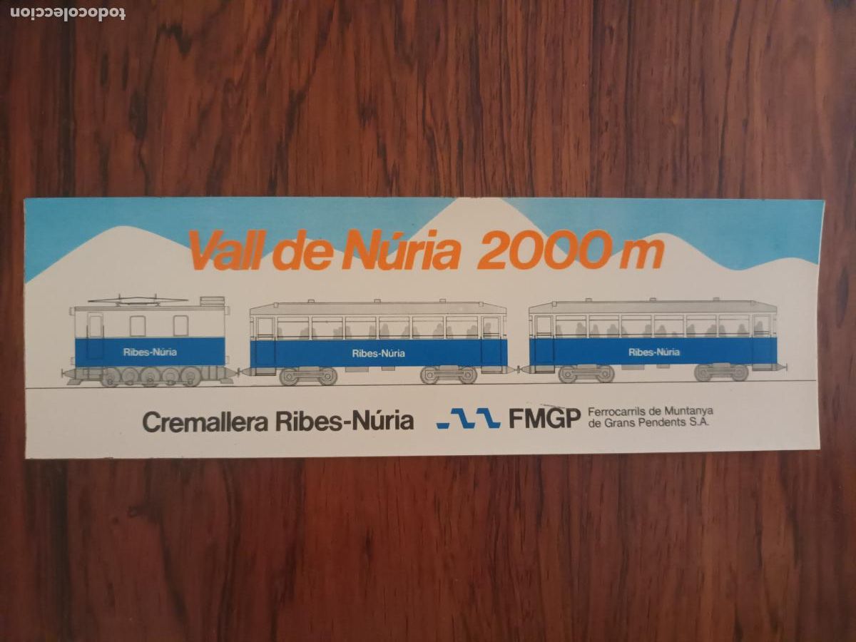 Pegatinas de colecci&oacute;n: PEGATINA ADHESIVO . FERROCARRIL DE MUNTANYA. CREMALLERA RIBES - NURIA. TREN VALL DE NURIA