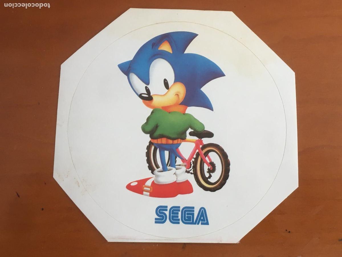Pegatinas de colecci&oacute;n: sega sonic adhesivo pegatina nunca pegado