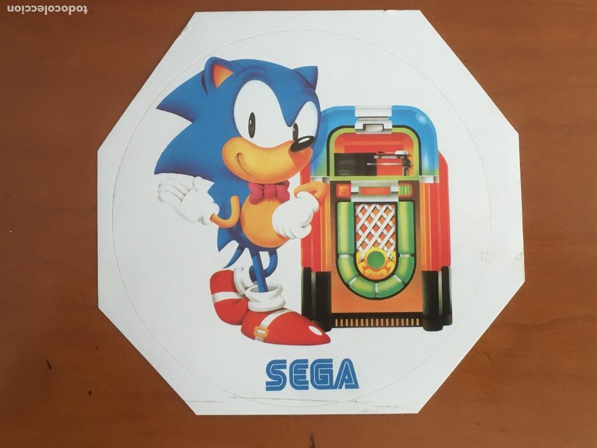 Pegatinas de colecci&oacute;n: sega sonic adhesivo pegatina nunca pegado