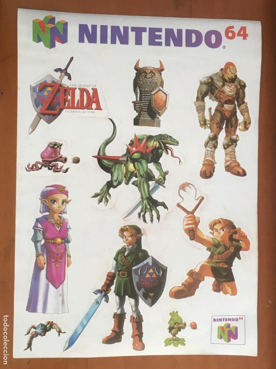 Pegatinas de colecci&oacute;n: nintendo 64 legend zelda pegatina adhesivo original nunca pegado