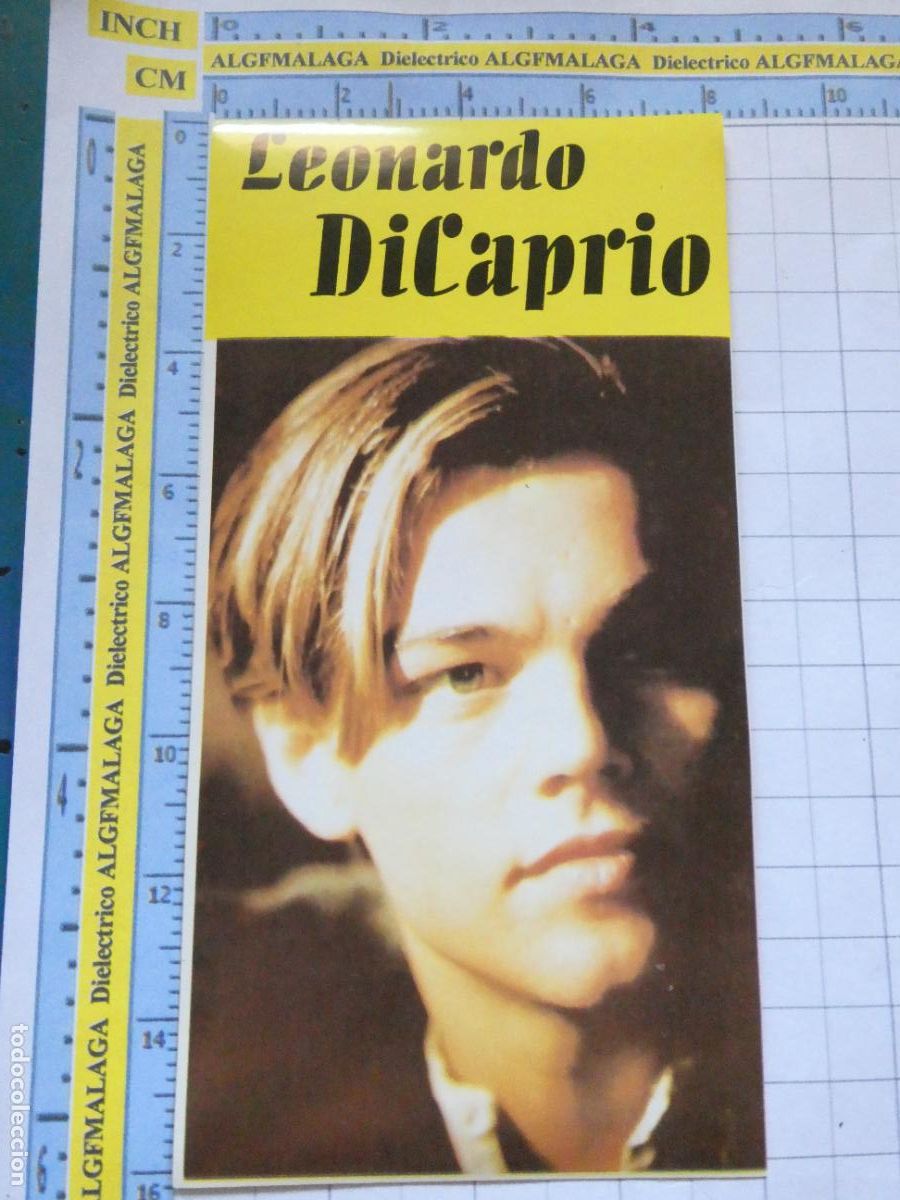 Pegatinas de colecci&oacute;n: ANTIGUA PEGATINA DE CINE. ACTOR LEONARDO LEO DI CAPRIO. &Eacute;POCA TITANIC. 186