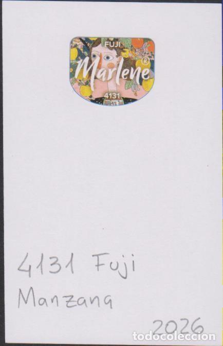 Pegatinas de colecci&oacute;n: pegatina fruta MANZANA MARLENE FUJI 4131 adhesivo adhesiu enganxina fruit etiqueta SOY.YO