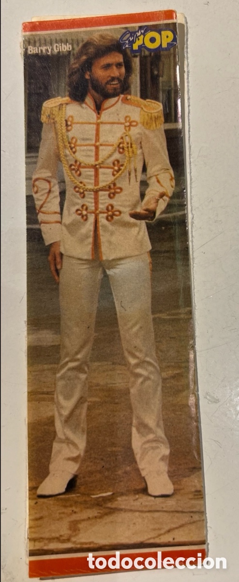 Pegatinas de colecci&oacute;n: Pegatina. Barry Gibb. Revista S&uacute;per Pop. A&ntilde;os 70.