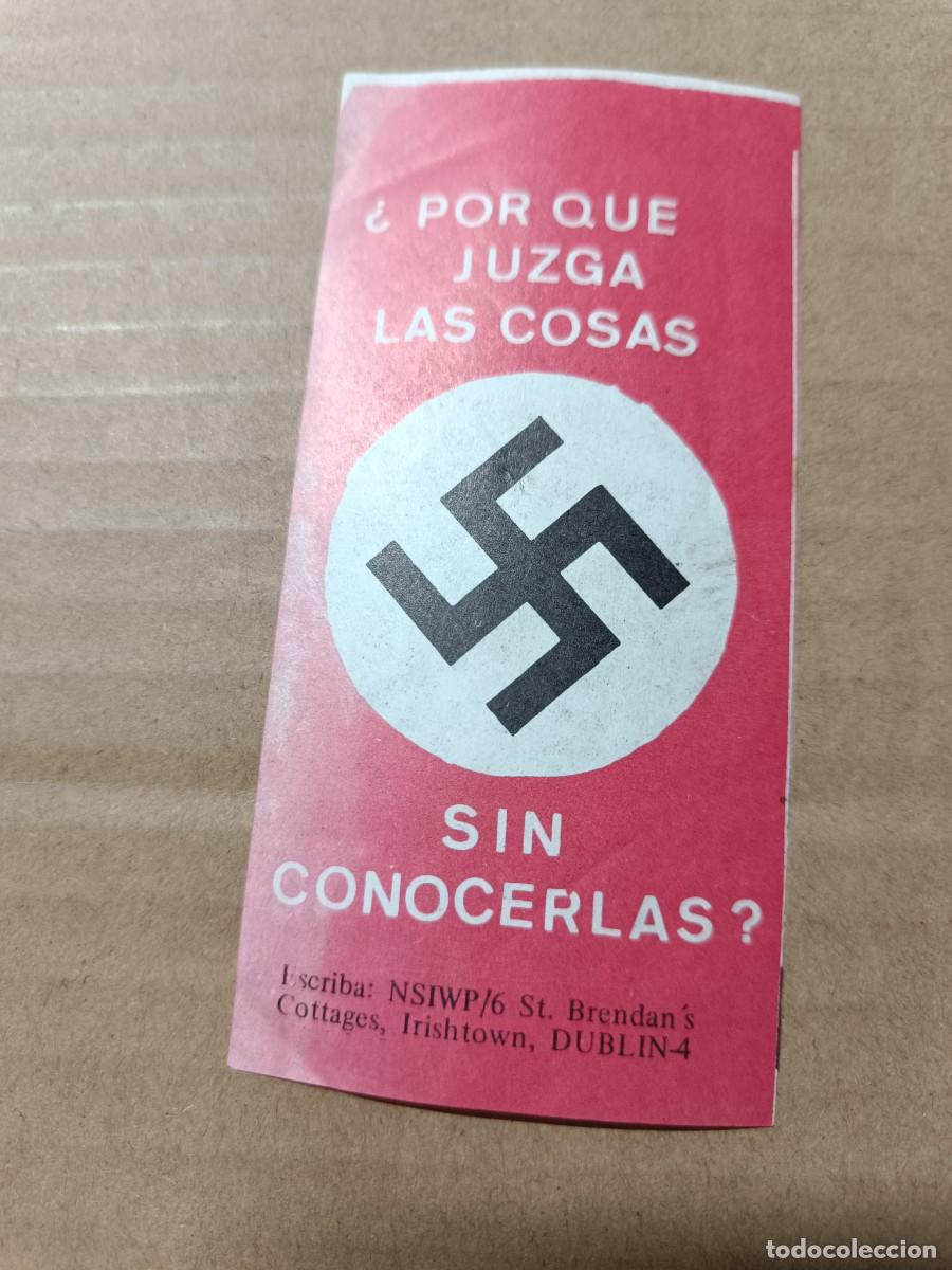 Pegatinas de colecci&oacute;n: ANTIGUA PEGATINA NAZI ESPA&Ntilde;OLA HECHA EN DUBLIN, TRANSICION POLITICA -S1