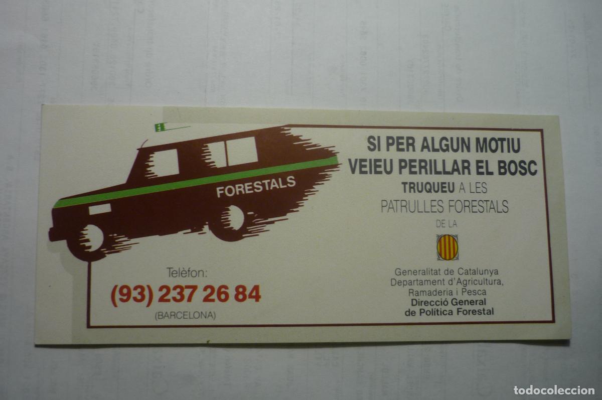 Pegatinas de colecci&oacute;n: pegatina catalan patrullas forestales generalitat