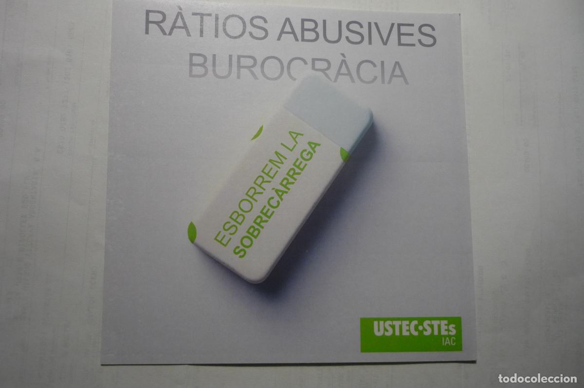 Pegatinas de colecci&oacute;n: pegatina grande sindicato ustec stes catalan borremos la sobrecarga