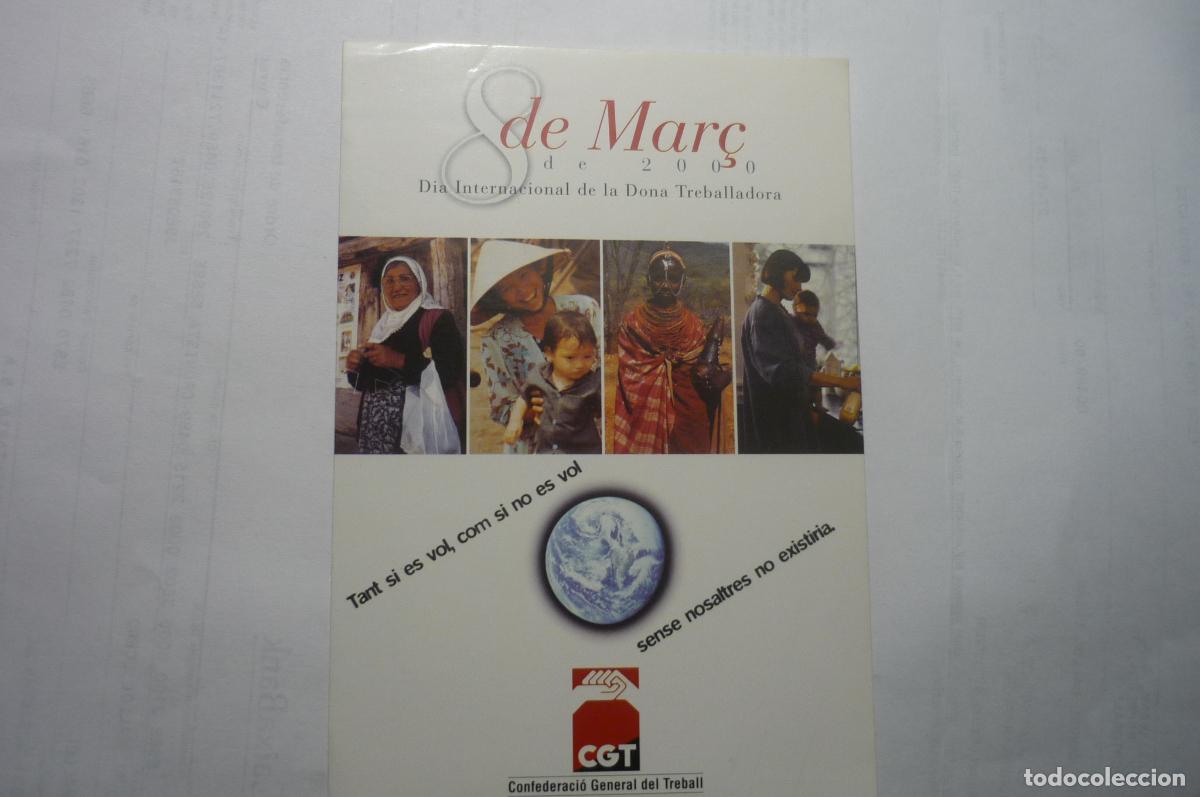 Pegatinas de colecci&oacute;n: pegatina sindical cgt 8 marzo catalan