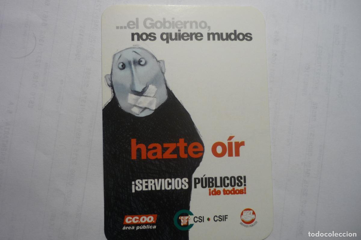 Pegatinas de colecci&oacute;n: pegatina sindical cc.oo. hazte oir serv,publicos
