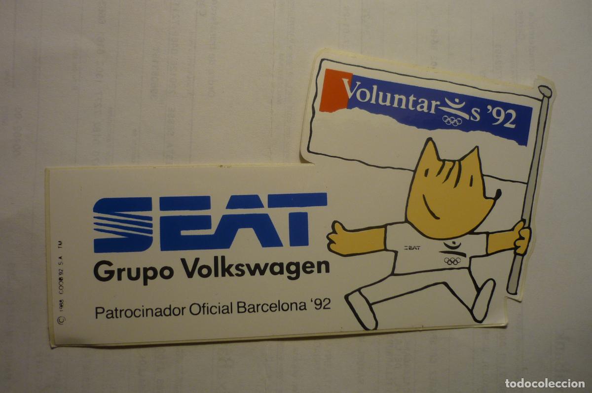 Pegatinas de colecci&oacute;n: pegatina seat -olimpiadas barcelona 92 voluntarios