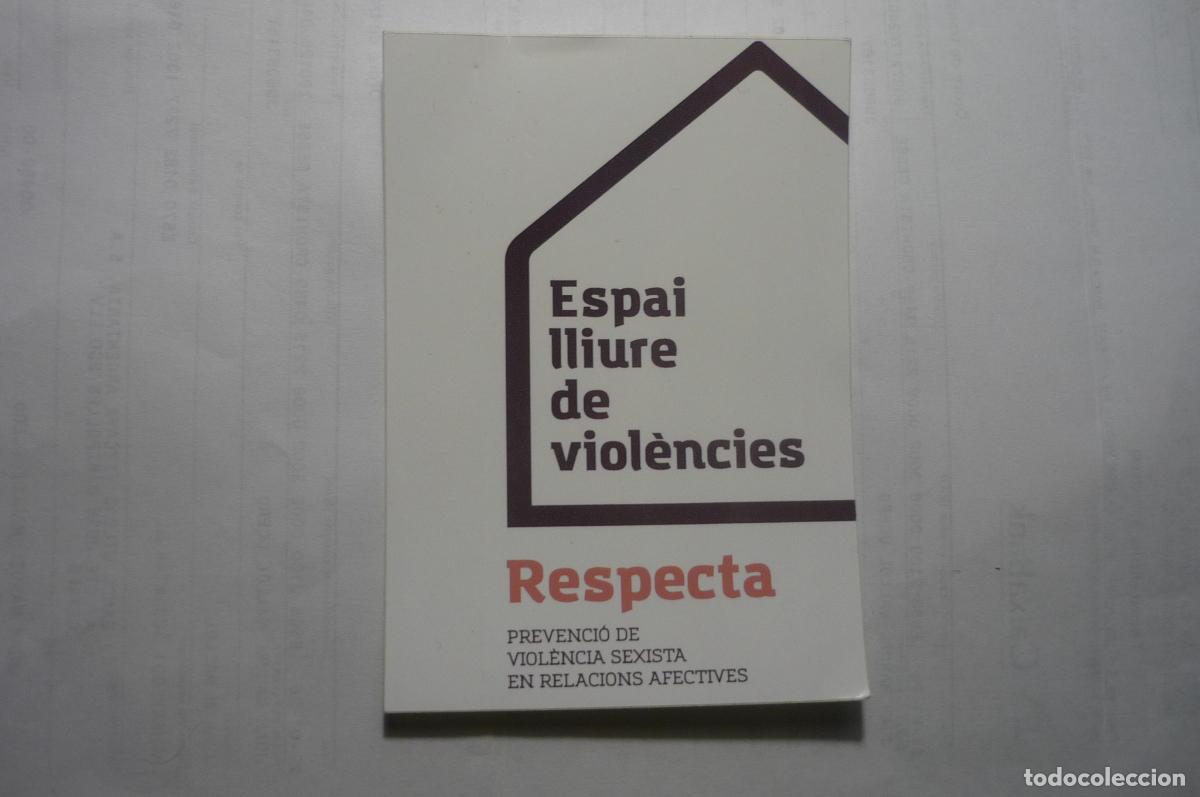 Pegatinas de colecci&oacute;n: pegatina espacio libre de violencias catalan - Foto 1
