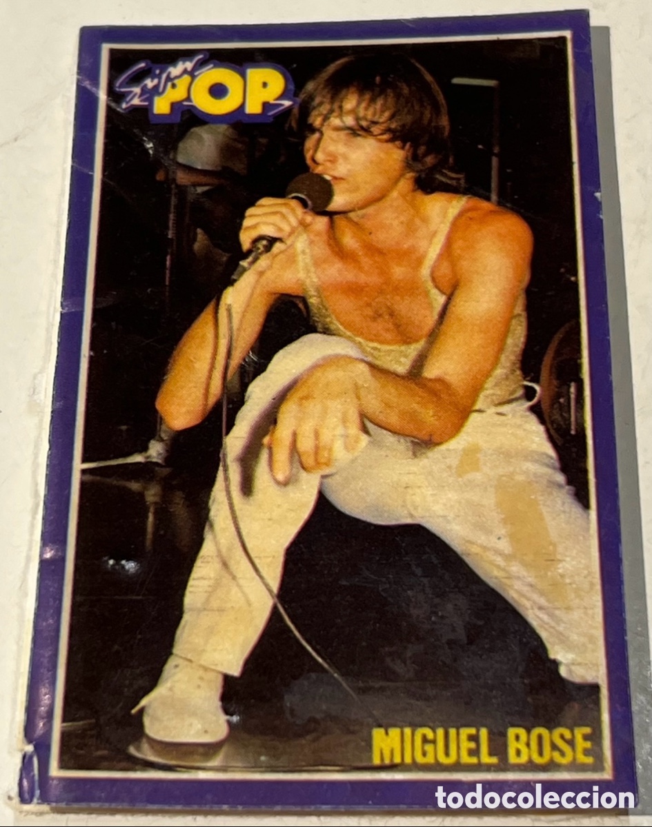 Pegatinas de colecci&oacute;n: Pegatina. Miguel Bos&eacute;. Revista Super Pop. A&ntilde;os 70.