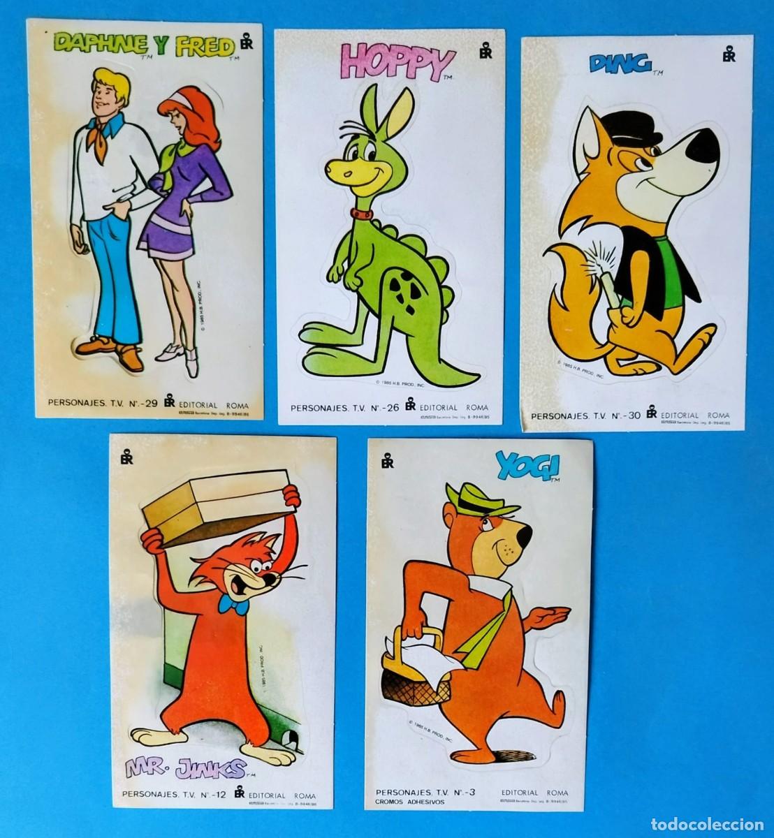 Pegatinas de colecci&oacute;n: LOTE DE 27 PEGATINAS DE PERSONAJES DE TV. EDITORIAL ROMA. DISNEY, WARNER, ETC... A&Ntilde;OS 85-86