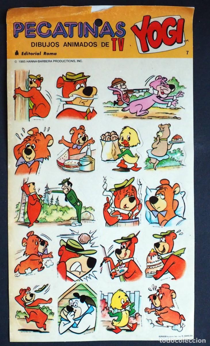 Pegatinas de colecci&oacute;n: PEGATINAS DIBUJOS ANIMADOS DE TV, YOGI, ED. ROMA HANNA BARBERA 1985