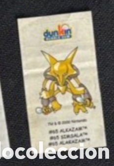 Pegatinas de colecci&oacute;n: Alakazam Dunkin Bubble Gum de Boomer pokemon a&ntilde;o 2000 adhesivo sticker