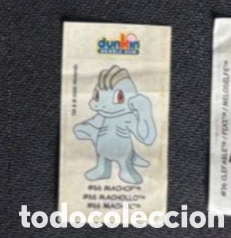 Pegatinas de colecci&oacute;n: Machop Dunkin Bubble Gum de Boomer pokemon a&ntilde;o 2000 adhesivo sticker