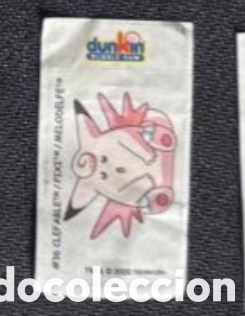 Pegatinas de colecci&oacute;n: Clefable Dunkin Bubble Gum de Boomer pokemon a&ntilde;o 2000 adhesivo sticker