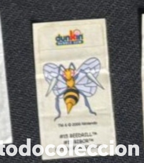 Pegatinas de colecci&oacute;n: Beedrill Dunkin Bubble Gum de Boomer pokemon a&ntilde;o 2000 adhesivo sticker