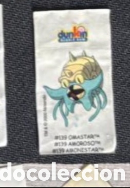 Pegatinas de colecci&oacute;n: Omastar Dunkin Bubble Gum de Boomer pokemon a&ntilde;o 2000 adhesivo sticker