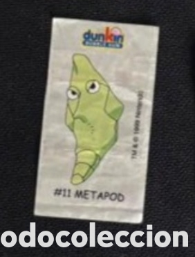 Pegatinas de colecci&oacute;n: Metapod Dunkin Bubble Gum de Boomer pokemon a&ntilde;o 2000 adhesivo sticker