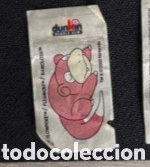 Pegatinas de colecci&oacute;n: Slowpoke Dunkin Bubble Gum de Boomer pokemon a&ntilde;o 2000 adhesivo sticker