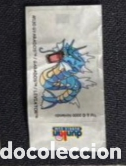 Pegatinas de colecci&oacute;n: Gyarados Dunkin Bubble Gum de Boomer pokemon a&ntilde;o 2000 adhesivo sticker