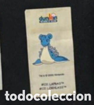 Pegatinas de colecci&oacute;n: Lapras Dunkin Bubble Gum de Boomer pokemon a&ntilde;o 2000 adhesivo sticker