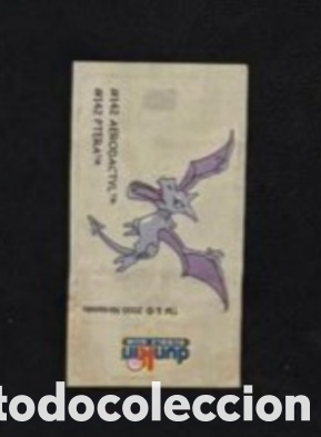 Pegatinas de colecci&oacute;n: Aerodactyl Dunkin Bubble Gum de Boomer pokemon a&ntilde;o 2000 adhesivo sticker
