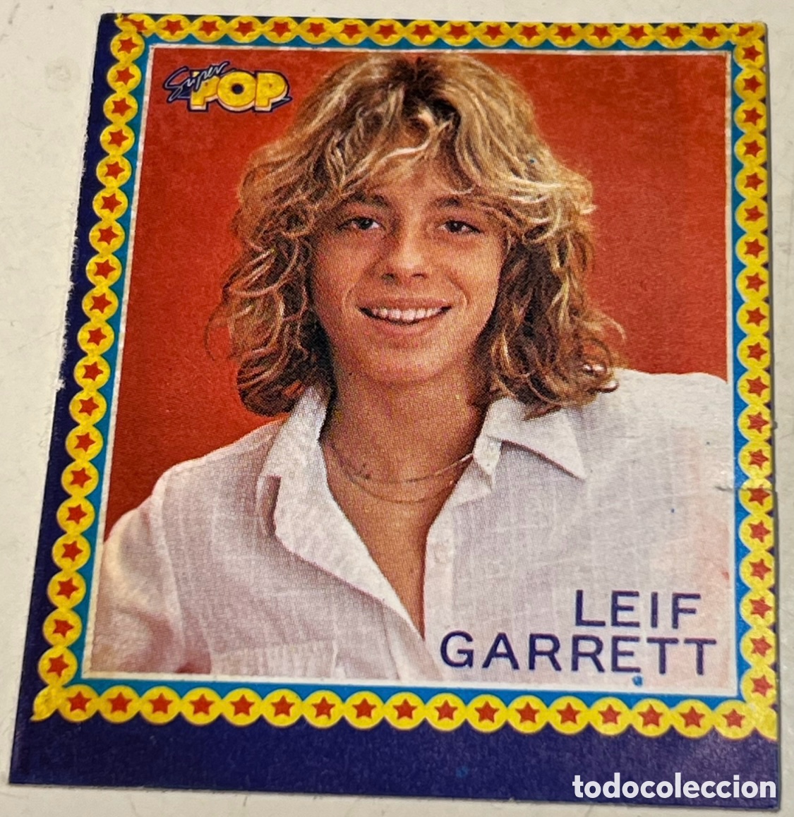 Pegatinas de colecci&oacute;n: Pegatina. Leif Garrett. Revista Super Pop. A&ntilde;os 70.