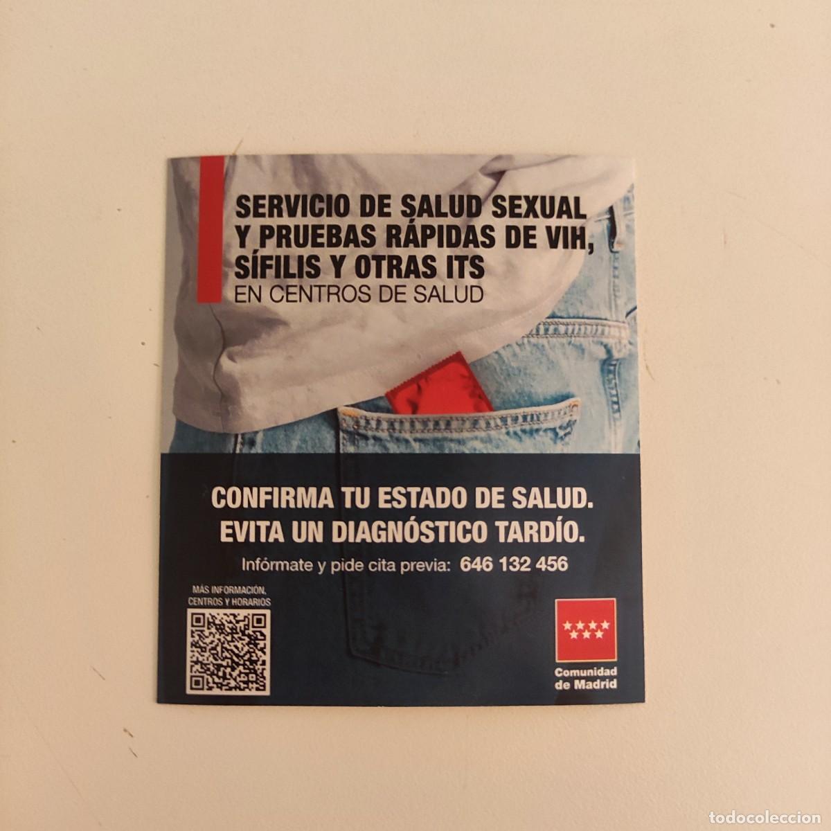 Adesivi di collezione: PEGATINA ADHESIVO - SERVICIO DE SALUD SEXUAL VIH S&Iacute;FILIS - MADRID - 7 X 8 CM